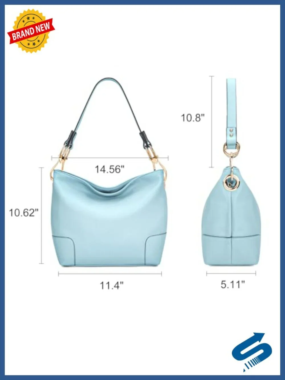 Faux Leather Hobo Bag Women Slouchy Shoulder Purse Top Handle Satchel